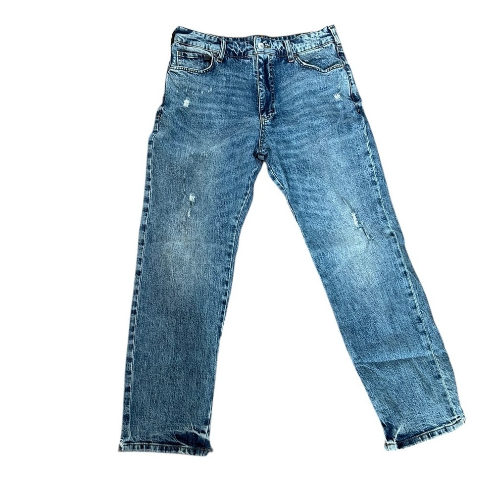 Anthropologie Pilcro Acid Wash Distressed High Waisted Jeans Womens Size 27 - Picture 2 of 13